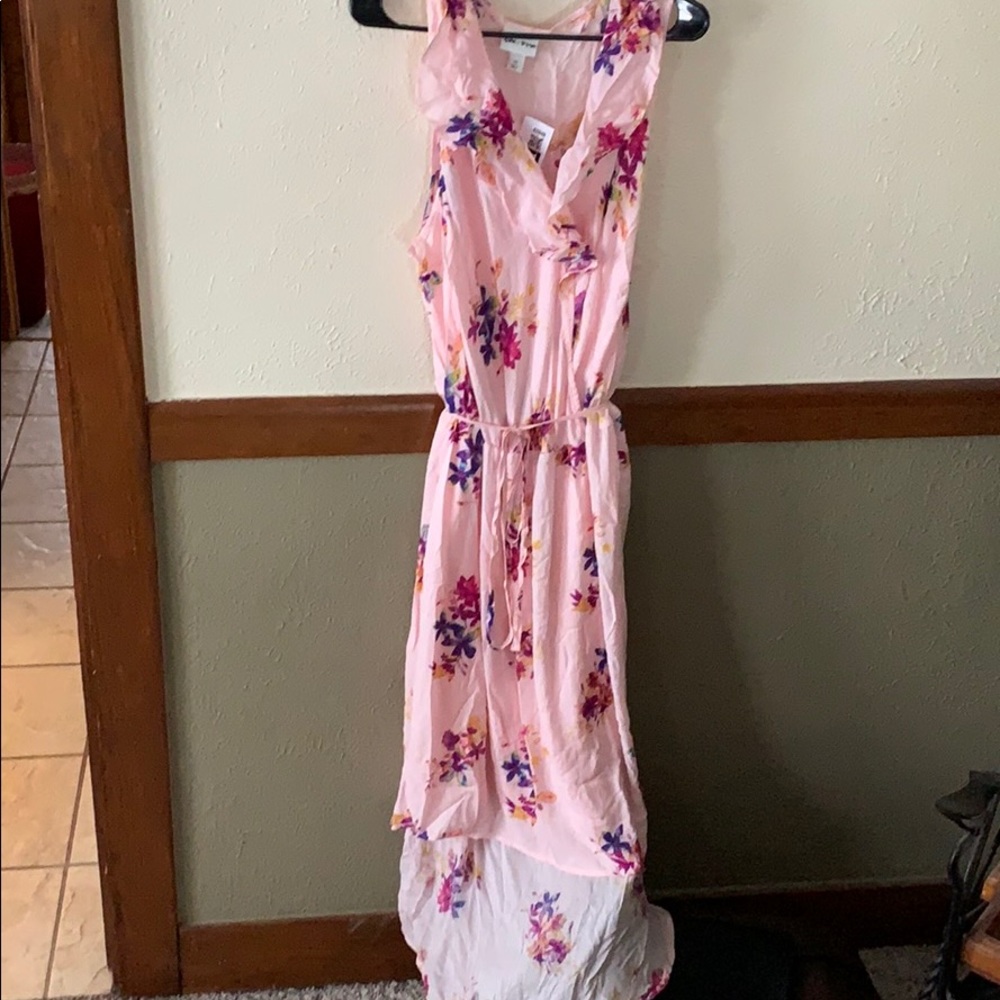 Plus size floral hi low dress